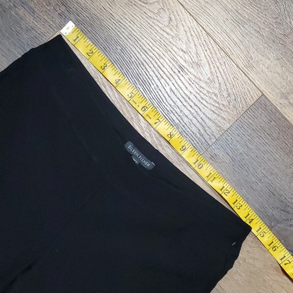 Eileen fisher black crop stretch pull on pants - Picture 4 of 6